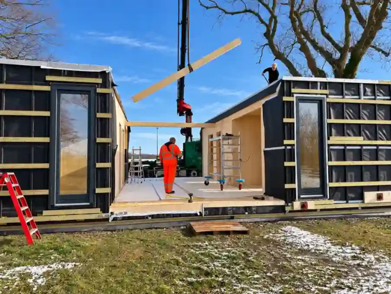 Plaatsing van een ligger in de tussenruimte
